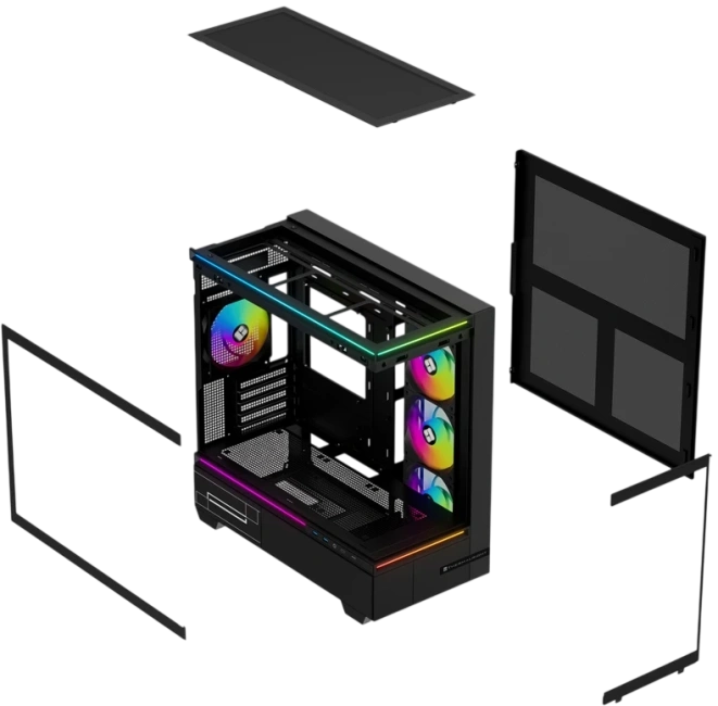 Компьютерный корпус Thermalright M10 FAN4-C TG ARGB Black (TRTLM10BF4C) купить! 