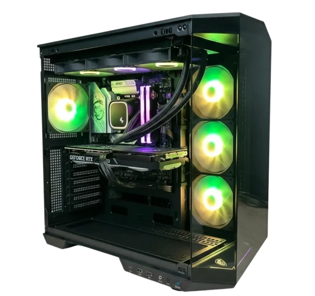 Игровой компьютер 990319 (Core Ultra 7 265KF 3,9 ГГц/Intel Z890/96 ГБ DDR5 6 ГГц/2048 ГБ/RTX 4070 12 ГБ/Wi-Fi/1000W/MSI MAG Pano 100R PZ Black) - купить по выгодной цене!