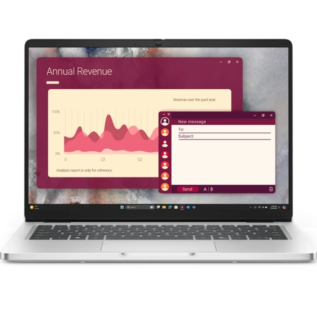 Ноутбук Dell 14 DС14250 (Intel Core 7 150U/14" 1920x1200/16G/1Tb SSD/AMD Radeon Graphics/Wi-Fi/BT/Win 11 Home) Silver - фото