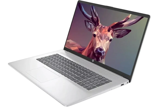 Ноутбук HP 17-cp3155cl (AMD Ryzen 5 7430U/17.3" Touchscreen 1600x900/16Gb/2Tb SSD/Wi-Fi/BT/Win 11 Pro) Silver - фото
