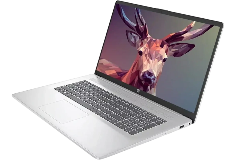 Ноутбук HP 17-cp3155cl (AMD Ryzen 5 7430U/17.3" Touchscreen 1600x900/16Gb/2Tb SSD/Wi-Fi/BT/Win 11 Pro) Silver - фото