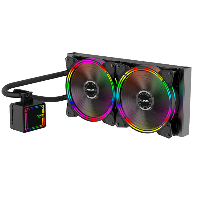 Система водяного охлаждения Alseye H280 140mm*2 RGB купить! 