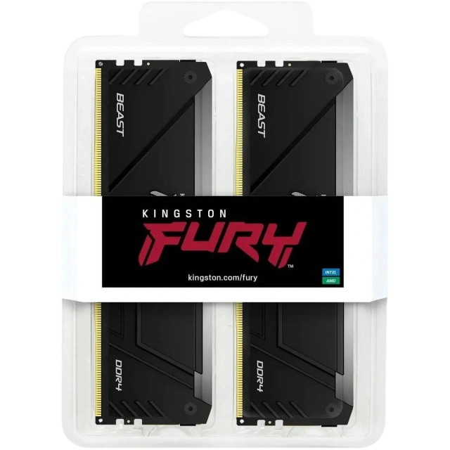 Оперативная память 64 Gb 3200 MHz Kingston FURY Beast RGB Black (KF432C16BB2AK2/64) купить! 