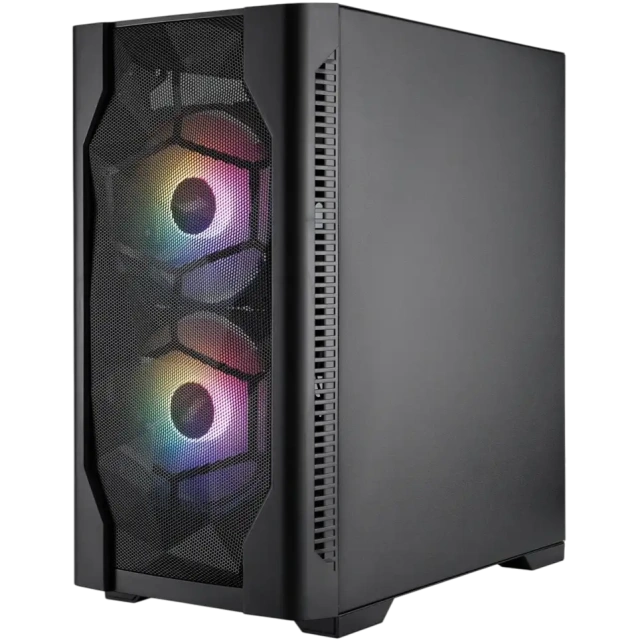 Компьютерный корпус 1STPLAYER DK D4-M FRGB Black (D4-M-BK-2F1P-1F1) купить! 