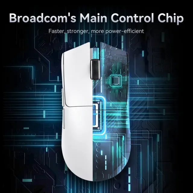 Мышь беспроводная Attack Shark X11 радиоканал/bluetooth/White