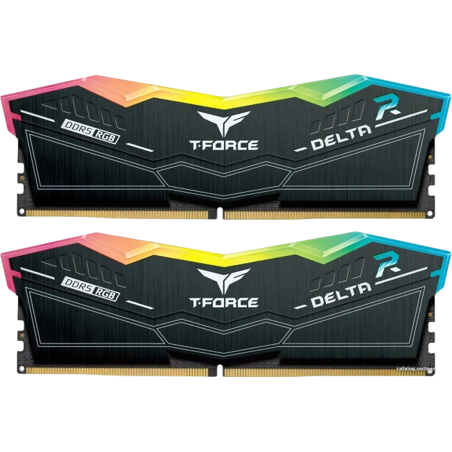 Оперативная память 64 Gb 6400 MHz Team Group T-FORCE DELTA RGB Black (FF3D564G6400HC40BDC01) купить! 