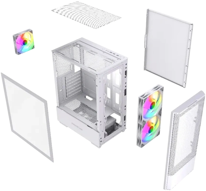 Компьютерный корпус Powercase Mistral AY3W ARGB TG White (CMAYW-A3) купить! 
