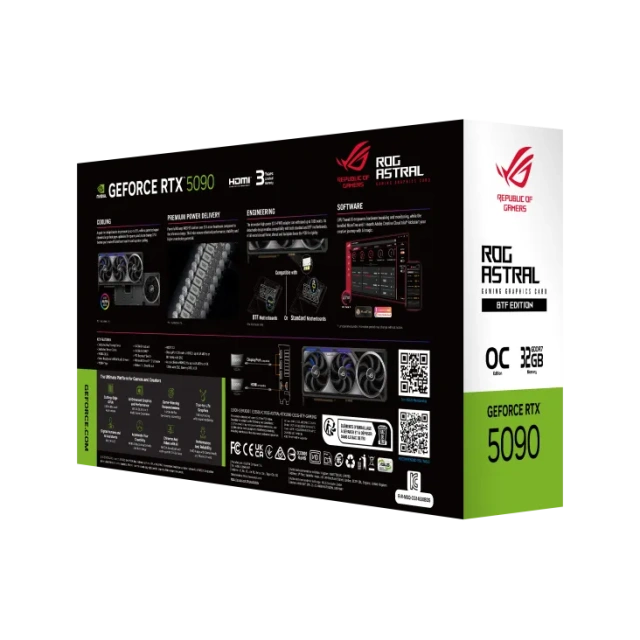 Видеокарта ASUS GeForce RTX 5090 ROG Astral BTF OC Edition (ROG-ASTRAL-RTX5090-O32G-BTF-GAMING) купить! 