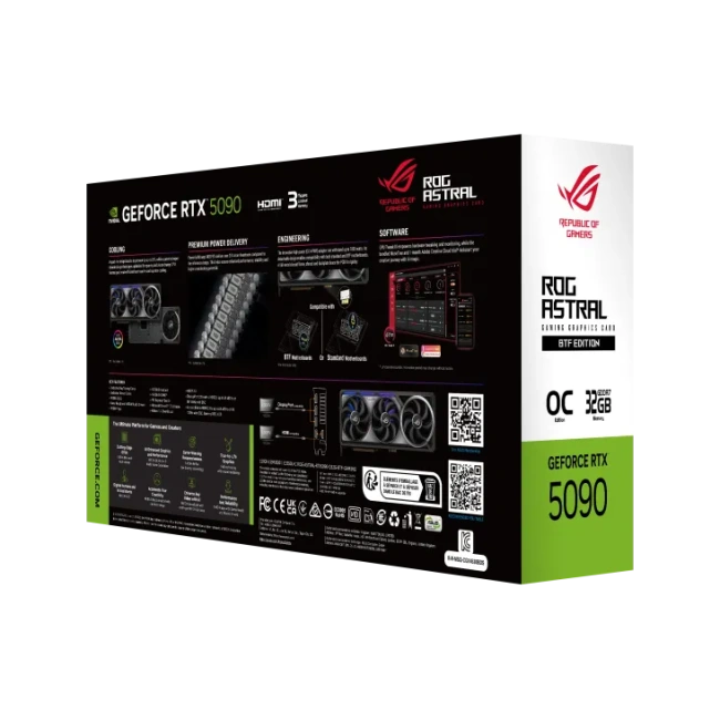 Видеокарта ASUS GeForce RTX 5090 ROG Astral BTF OC Edition (ROG-ASTRAL-RTX5090-O32G-BTF-GAMING) купить! 
