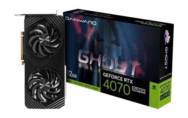 Видеокарта GAINWARD GeForce RTX 4070 SUPER GHOST 12G (NED407S019K9-1043B), Retail купить! 