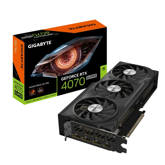 Видеокарта Gigabyte GeForce RTX 4070 Super 12GB WINDFORCE (GV-N407SWF3OC-12GD), Retail купить! 