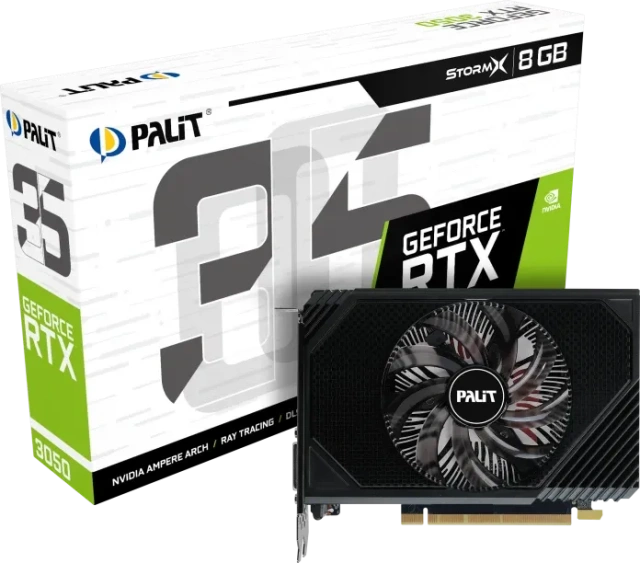 Видеокарта Palit GeForce RTX 3050 StormX V1 8Gb (NE63050018P1-1070F V) купить! 