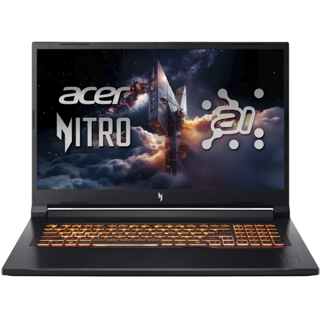 Ноутбук Acer Nitro V 17 AI ANV17-41-R6A6w11p (AMD Ryzen 7 260/17.3" 1920x1080/16Gb/1Tb SSD/NVIDIA GeForce RTX 5060 8Gb/Win11Pro) Black - фото
