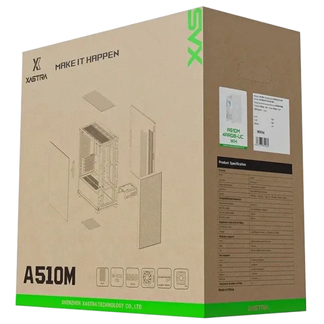 Компьютерный корпус XASTRA A510M White (A510M-4FC12A-UC-WH) купить! 