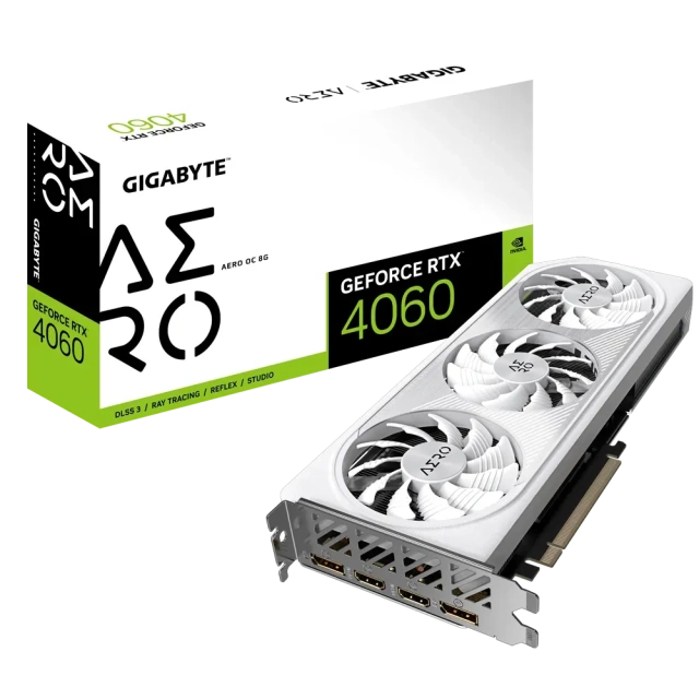 Видеокарта GIGABYTE GeForce RTX 4060 AERO OC (GV-N4060AERO OC-8GD), Retail купить! 