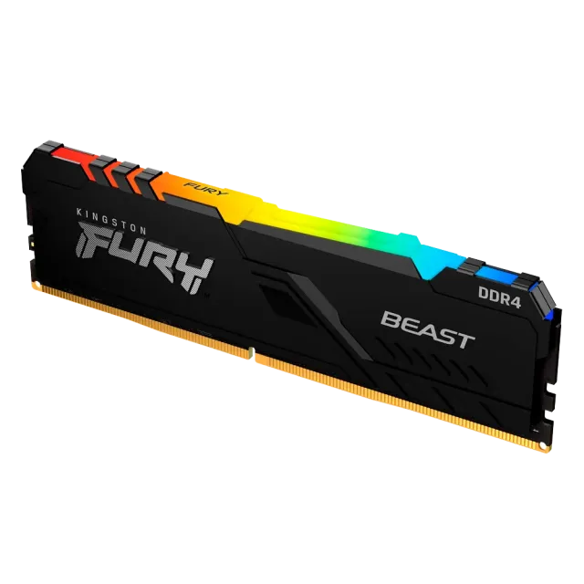 Оперативная память DDR4 16 ГБ 2666 МГц Kingston FURY Beast RGB Black (KF426C16BB1A/16) модулей 1 шт. купить! 