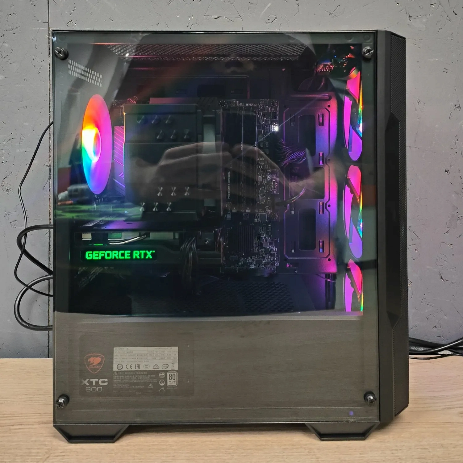 Игровой компьютер 990460 (Ryzen 5 3600 3,6 ГГц/AMD B550/32 ГБ 3,2 ГГц/1024 ГБ SSD/GTX 1660 Ti 6 ГБ/Wi-Fi/650W/1STPLAYER TRILOBITE T3 ARGB Black)