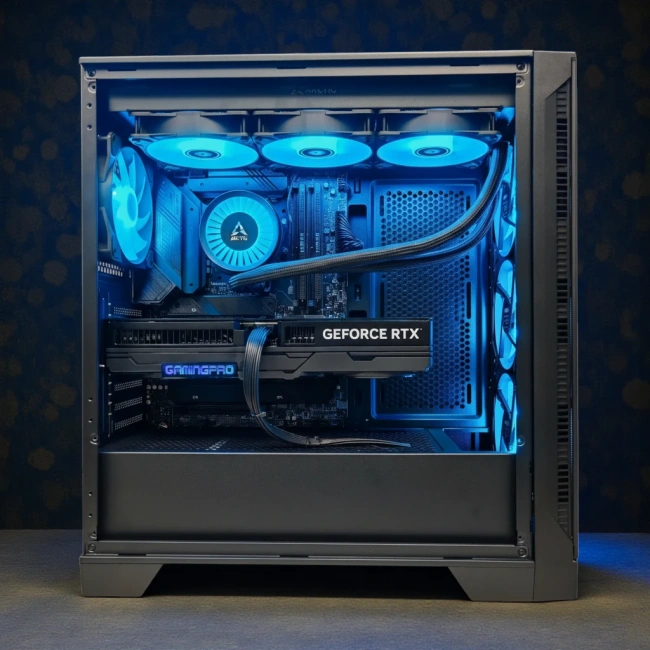 Игровой компьютер 989688 (Ryzen 7 7800X3D 4,2 ГГц/AMD B850/32 ГБ DDR5 6 ГГц/2048 ГБ SSD/RTX 5080 16 ГБ/Wi-Fi/1000W/MSI MAG FORGE 320R AirFlow TG ARGB) - купить по выгодной цене!