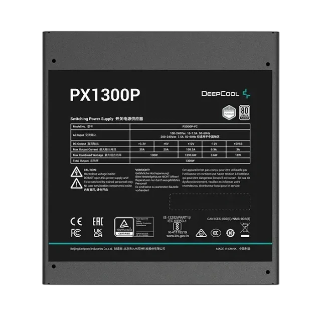 Блок питания 1300W Deepcool PX1300P Black R-PXD00P-FC0B-EU 16 Pin (PCIe 5.0 Connector Cable Details) купить! 