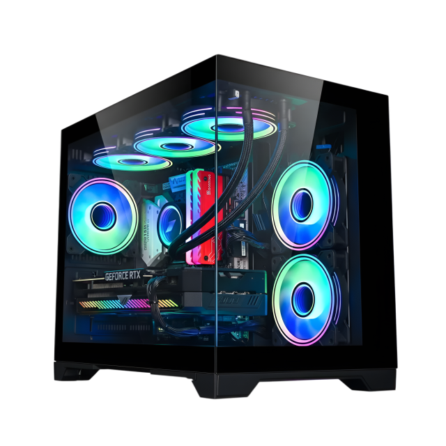 Компьютерный корпус 1STPLAYER MEGAVIEW MV6-TP ARGB Black (MV6-TP-BK-2FC7R-1FC7) купить! 