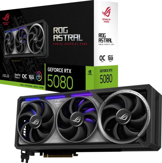 Видеокарта ASUS GeForce RTX 5080 ROG Astral OC 16Gb (ROG-ASTRAL-RTX5080-O16G-GAMING) купить! 