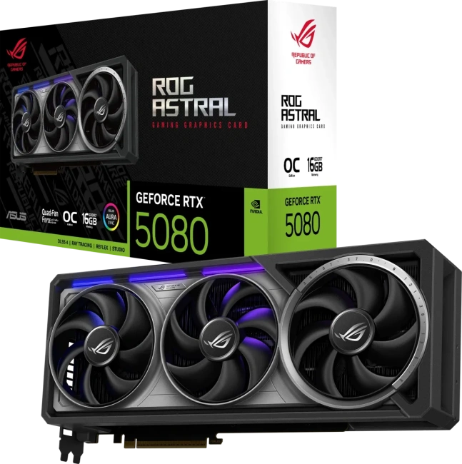 Видеокарта ASUS GeForce RTX 5080 ROG Astral OC 16Gb (ROG-ASTRAL-RTX5080-O16G-GAMING) купить! 