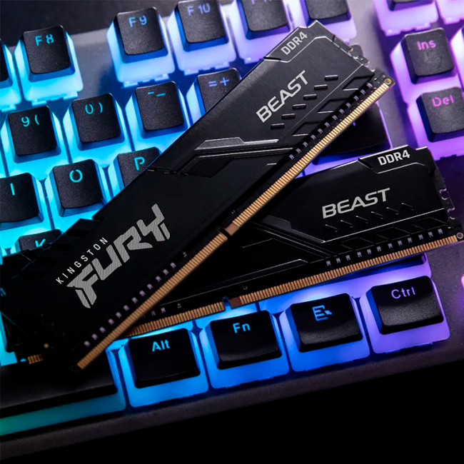 Оперативная память DDR4 16 ГБ 3200 МГц Kingston FURY Beast Black (KF432C16BB/16) модулей 1 шт. купить! 
