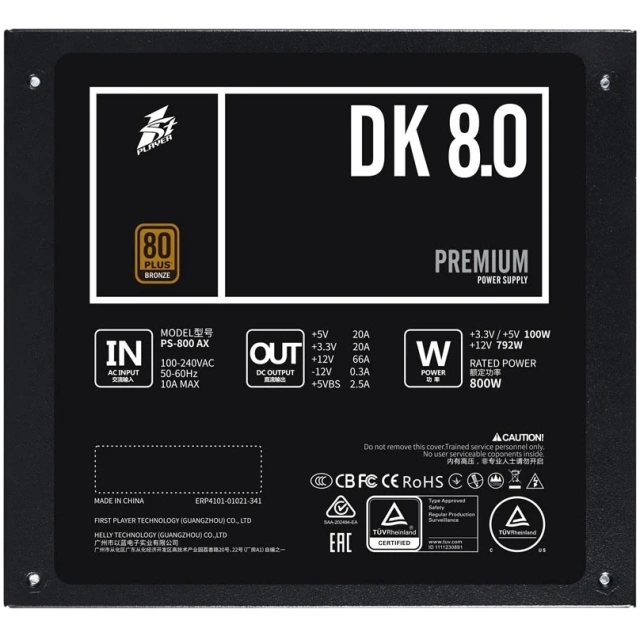 Блок питания 1STPLAYER 800W DK PREMIUM (PS-800AX) купить! 