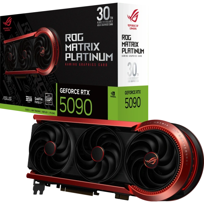 Видеокарта ASUS GeForce RTX 5090 ROG Matrix Platinum 30th Anniversary Edition 32GB (ROG-MATRIX-RTX5090-P32G-30TH) купить! 