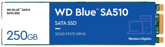 Твердотельный накопитель SSD 250 ГБ M.2 SATA Western Digital SA510 Blue (WDS250G3B0B) купить! 