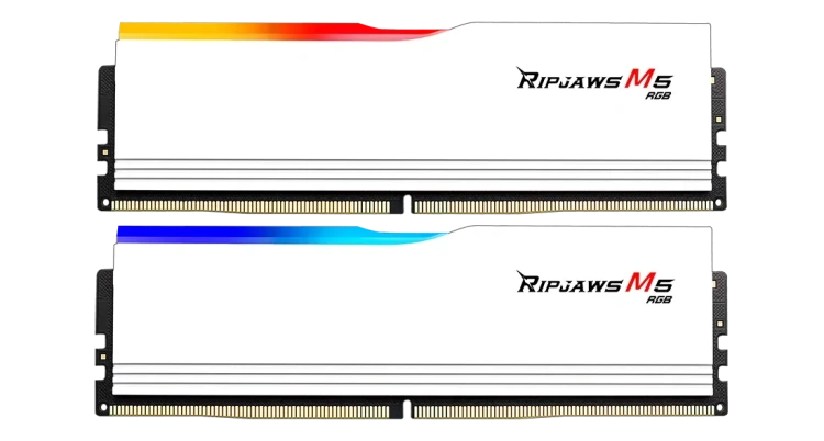 Оперативная память DDR5 64 Gb 6000 MHz G.Skill RIPJAWS M5 RGB White (F5-6000J3238G32GX2-RM5RW) купить! 