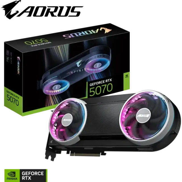 Видеокарта Gigabyte AORUS GeForce RTX 5070 INFINITY 12G (GV-N5070AORUS IF-12GD) купить! 