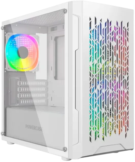 Компьютерный корпус Powercase Mistral Micro D3W TG ARGB PWM White (CMMDW-A3) купить! 