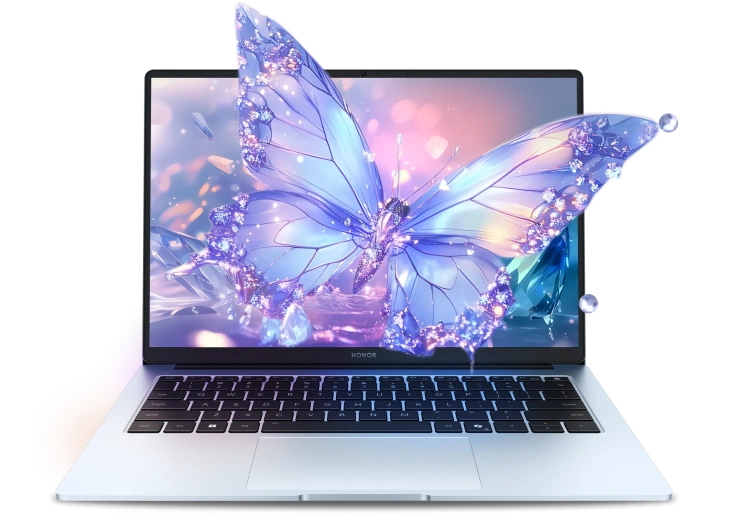 Ноутбук HONOR MagicBook X14 Plus (Core 5 220H/14"/2880x1800/32Gb/2Тб/Win 11 Home) Синий - фото