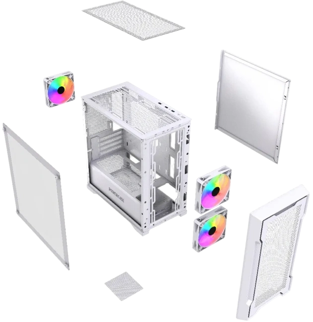 Компьютерный корпус Powercase Mistral Micro X3W ARGB TG White (CMMXW-A3) купить! 