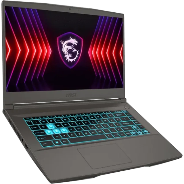 Ноутбук MSI Thin 15 B12UC-1628XRU (Intel Core i7 12650H/15.6" 1920x1080/16Gb/512Gb SSD/nVidia GeForce RTX 3050 4Gb/DOS) Серый - фото