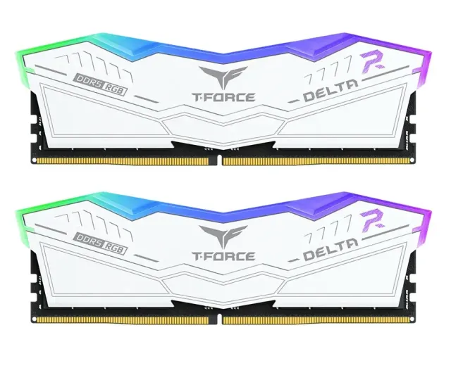 Оперативная память 64 Gb 6000 MHz Team Group T-FORCE DELTA RGB White (FF4D564G6000HC38ADC01) модулей 2 купить! 