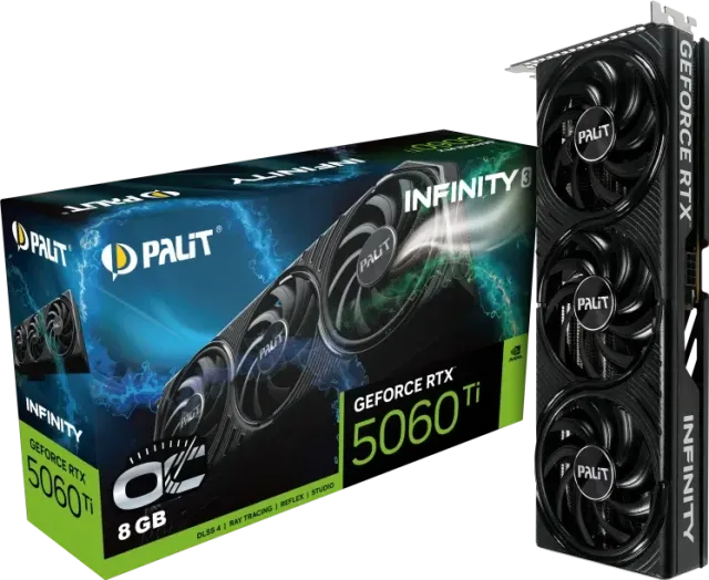 Видеокарта Palit GeForce RTX 5060 Ti Infinity 3 OC (NE7506TS19P1-GB2062S), Retail купить! 