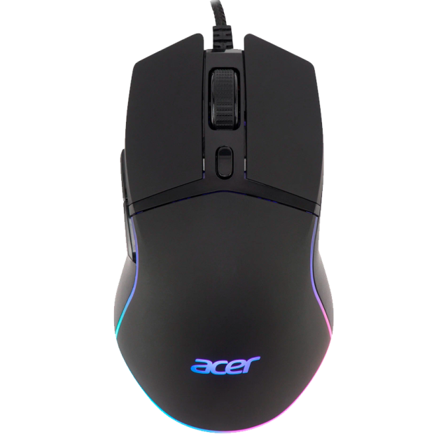 Мышь проводная Acer OMW121 черный оптическая (6400dpi) (6but)