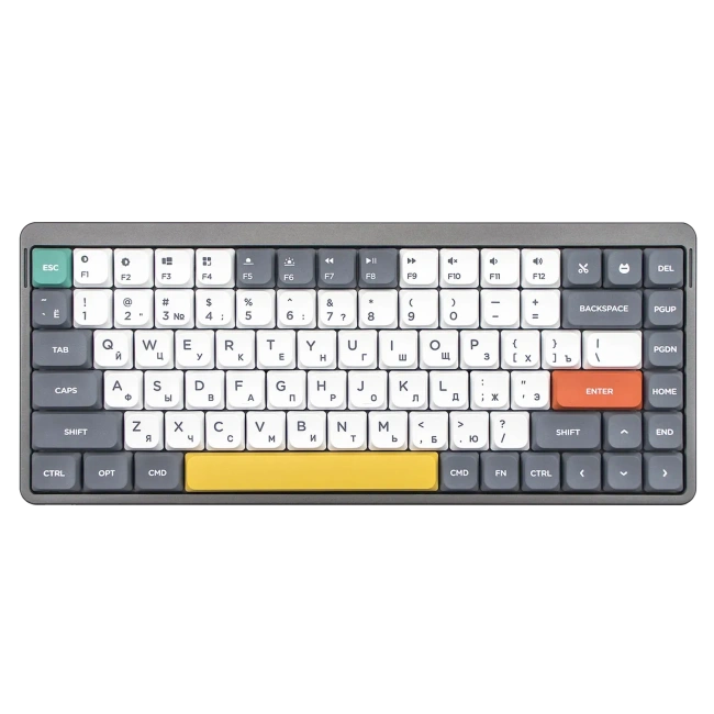 Фото - Механическая клавиатура Nuphy AIR75v2 grey радиоканал/bluetooth (беспроводная) Русская раскладка