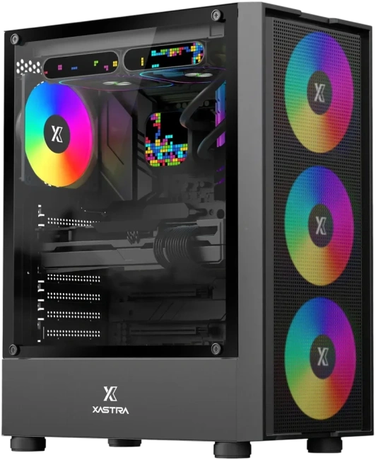 Компьютерный корпус XASTRA A301 4FRGB Black (A301-BK-FC120FRGB-4F-GL) купить! 
