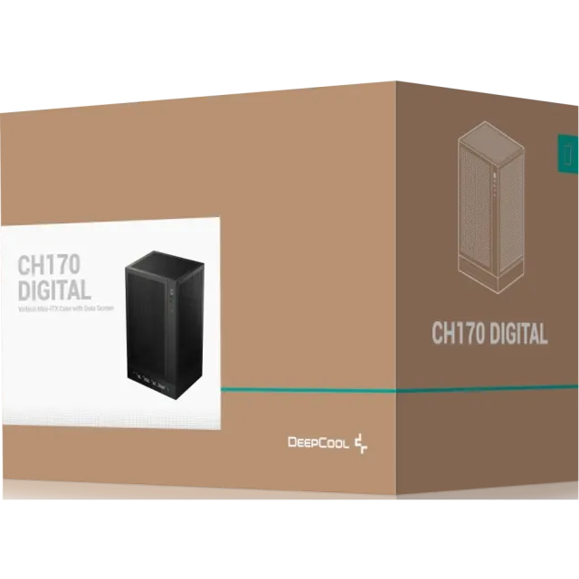 Компьютерный корпус Deepcool CH170 DIGITAL (R-CH170-BKNPI0D-G-1) Black купить! 