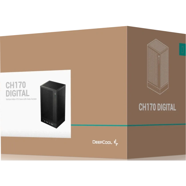Компьютерный корпус Deepcool CH170 DIGITAL (R-CH170-BKNPI0D-G-1) Black купить! 