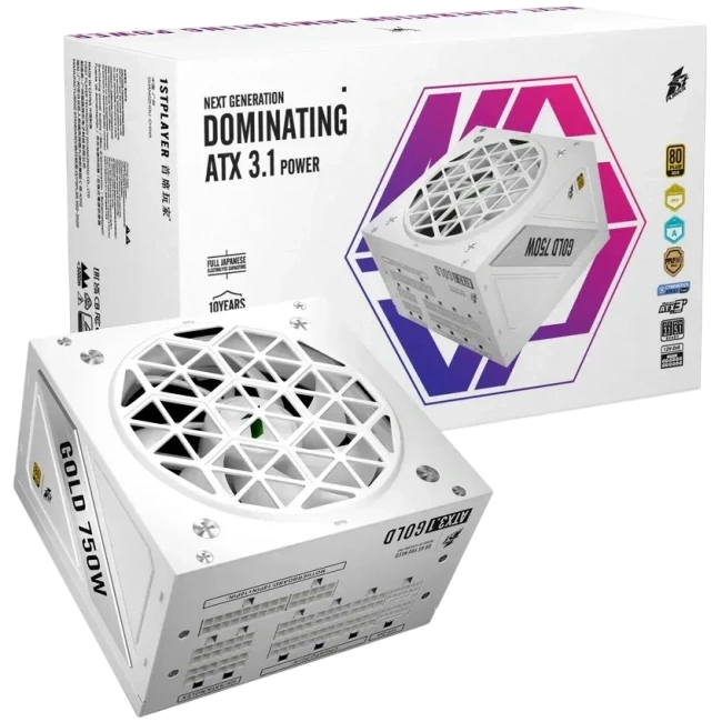 Блок питания 1STPLAYER 750W NGDP GOLD White (HA-750BA4-WH) 16 Pin (PCIe 5.0 Connector Cable Details) купить! 