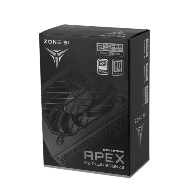 Блок питания Zone 51 600W Apex 80Plus Bronze (Z51BRZ600BK) купить! 