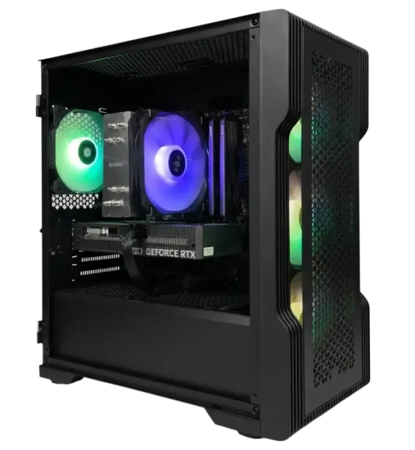 Игровой компьютер 989923 (Core i5-13400F 2.5 ГГц/Intel B760/32 ГБ DDR5 6 ГГц/2048 ГБ SSD/RTX 4060 Ti 8 ГБ/Wi-Fi/800W/1STPLAYER TRILOBITE T3 ARGB Black TG Black) - купить по выгодной цене!