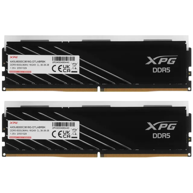 Оперативная память 32 Gb 6000 MHz ADATA XPG LANCER Blade RGB Black (AX5U6000C3616G-DTLABRBK) купить! 