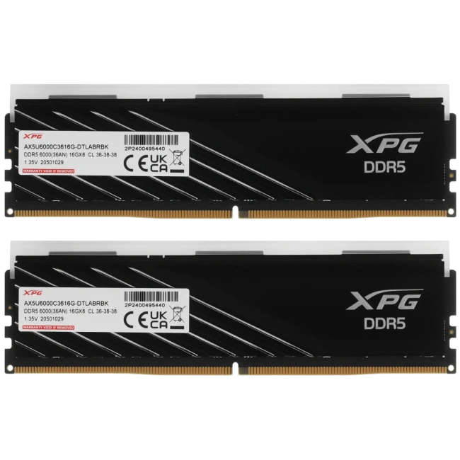 Оперативная память 32 Gb 6000 MHz ADATA XPG LANCER Blade RGB Black (AX5U6000C3616G-DTLABRBK) купить! 
