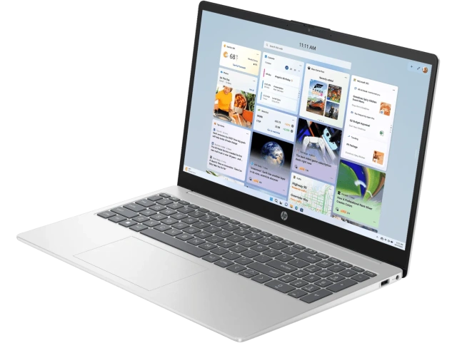 Ноутбук HP 15-fc0018nq (AMD Ryzen 5 7520U/15.6" 1920x1080/16Gb/1024Gb SSD/AMD Radeon 610M/Win 11 Pro) Silver - фото