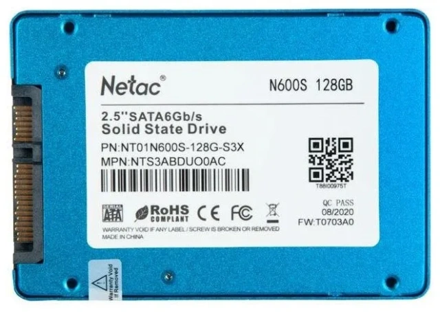 Накопитель SSD 128 ГБ 2.5" SATA Netac (NT01N600S-128G-S3X) купить! 